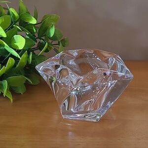 PARTYLITE Retired 'Windswept' Crystal Glass Votive Tealight Candle Holder P0103